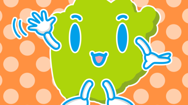 手を振る岡山ちゃんのイラスト【色、背景あり】PNG