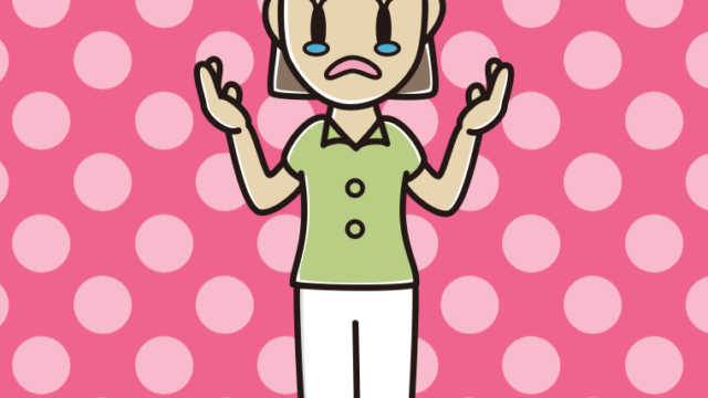 泣きながら話す女性会社員（クールビズ）のイラスト【色、背景あり】PNG