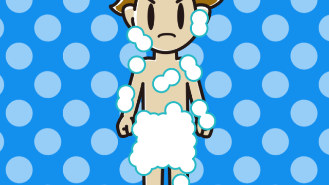 怒る泡だらけの男子高校生のイラスト【色、背景あり】PNG