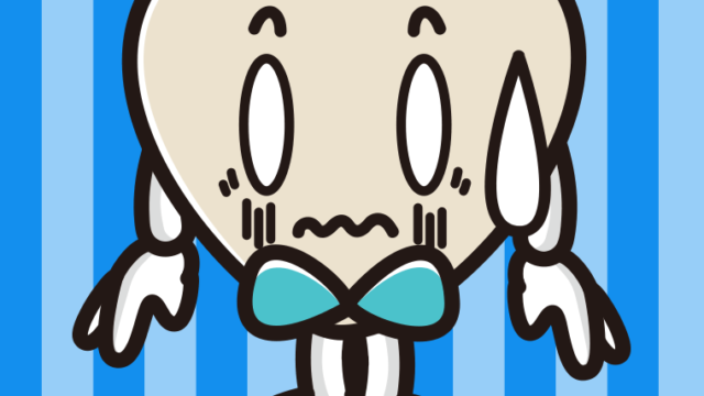 ショックを受けるホワイトデーチョコくんのイラスト【色、背景あり】PNG