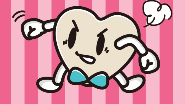 パンチするホワイトデーチョコくんのイラスト【色、背景あり】PNG