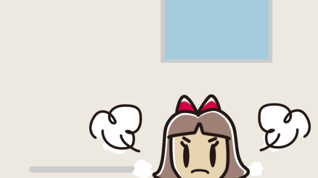 お風呂で怒る小学生女子のイラスト【色、背景あり】PNG