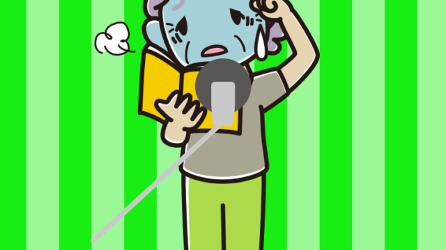 具合が悪いベテラン女性声優のイラスト【色、背景あり】PNG