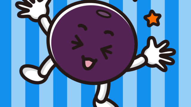 喜ぶアサイーちゃんのイラスト【色、背景あり】PNG