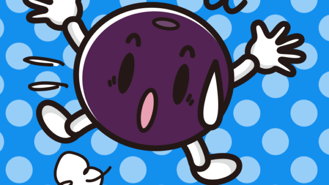 驚くアサイーちゃんのイラスト【色、背景あり】PNG