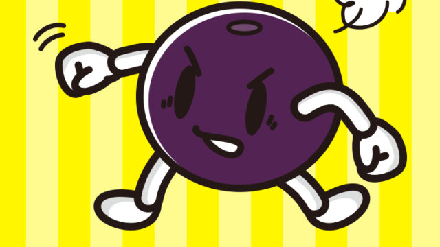 パンチするアサイーちゃんのイラスト【色、背景あり】PNG