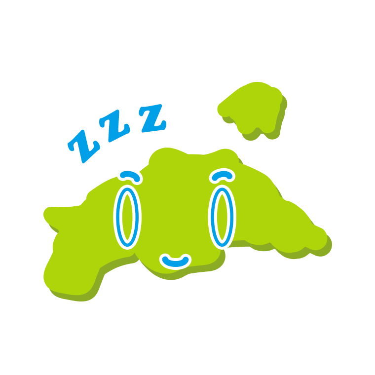 眠る香川ちゃんのイラスト【色あり、背景なし】透過PNG