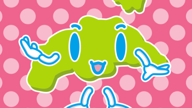 案内する香川ちゃんのイラスト【色、背景あり】PNG