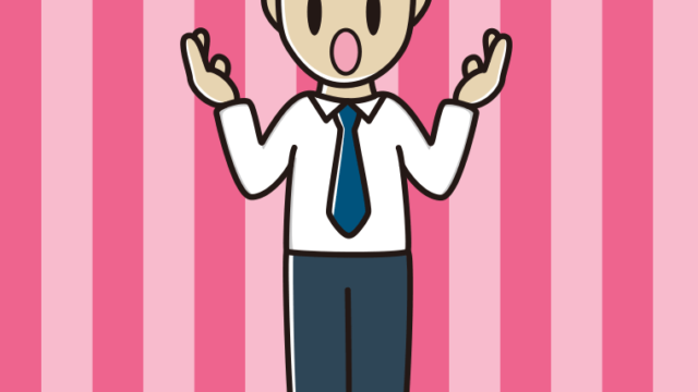 怒りながら話す男性会社員（ワイシャツ）のイラスト【色、背景あり】PNG