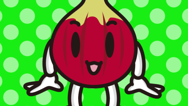 かわいいいちじくちゃんのイラスト【色、背景あり】PNG