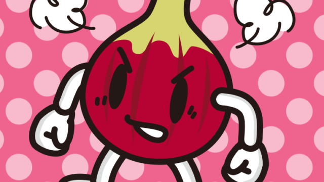 怒るいちじくちゃんのイラスト【色、背景あり】PNG