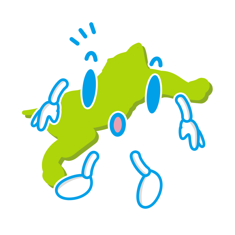 何かに気付く愛媛ちゃんのイラスト【色あり、背景なし】透過PNG