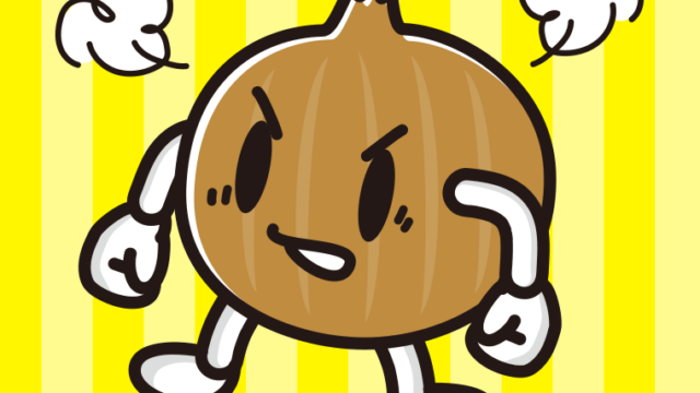 怒る玉ねぎちゃんのイラスト【色、背景あり】PNG