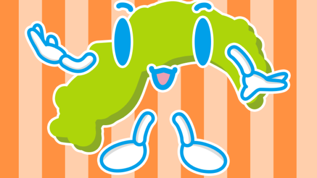 案内する高知ちゃんのイラスト【色、背景あり】PNG