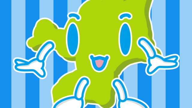 かわいい福岡ちゃんのイラスト【色、背景あり】PNG