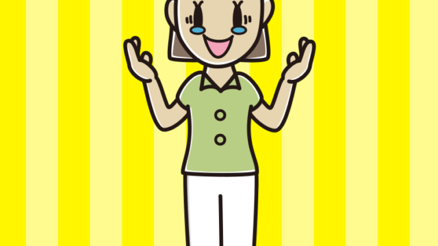 うれし泣きしながら話す女性会社員（クールビズ）のイラスト【色、背景あり】PNG