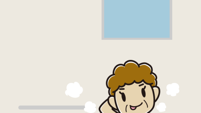 お風呂でテヘヘなおばさんのイラスト【色、背景あり】PNG