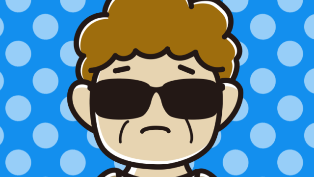 困るサングラスのおばさんのイラスト【色、背景あり】PNG