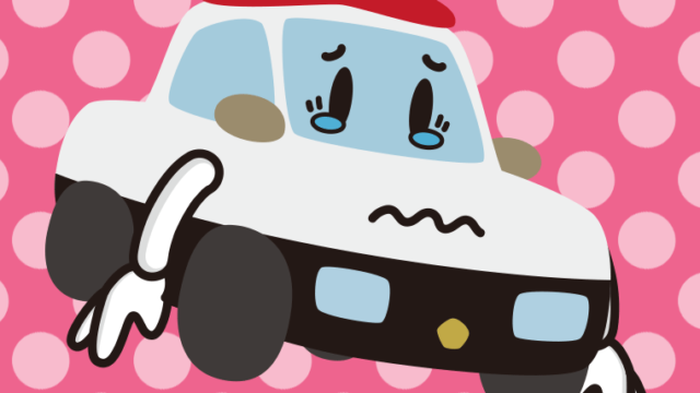 泣くパトカーちゃんのイラスト【色、背景あり】PNG