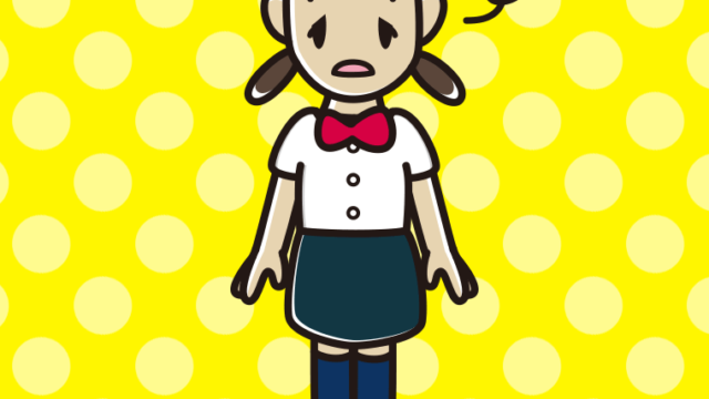 ぼーっとする女子中学生（夏服）のイラスト【色、背景あり】PNG