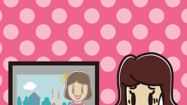 テレビを見て苦笑いする女子高校生のイラスト【色、背景あり】PNG