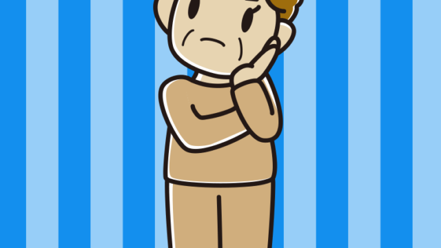 考える部屋着のおばさんのイラスト【色、背景あり】PNG