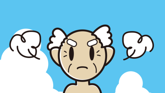 海に入って怒るおじいさんのイラスト【色、背景あり】PNG