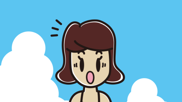 海に入って驚く女子高校生のイラスト【色、背景あり】PNG