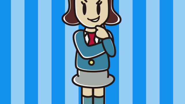 悪巧みをする女子高校生のイラスト【色、背景あり】PNG