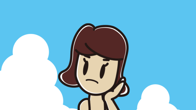 海に入って考える女子高校生のイラスト【色、背景あり】PNG