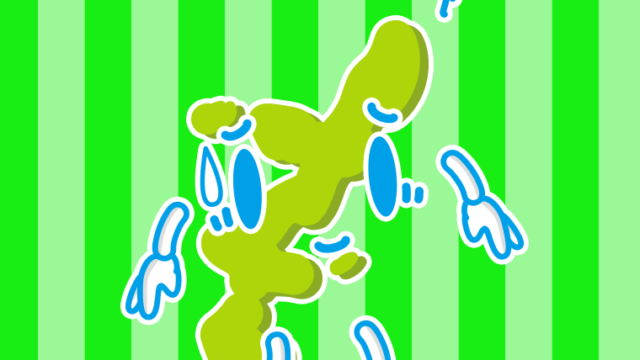 苦笑いする沖縄ちゃんのイラスト【色、背景あり】PNG