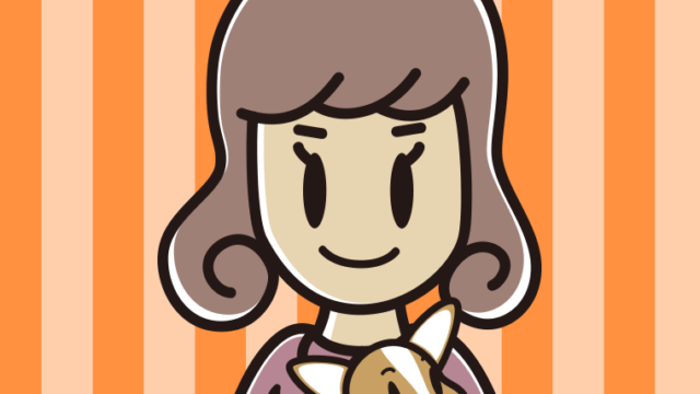 犬を抱っこする女子大学生のイラスト【色、背景あり】PNG