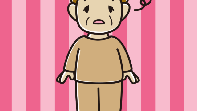 ぼーっとする部屋着のおばさんのイラスト【色、背景あり】PNG