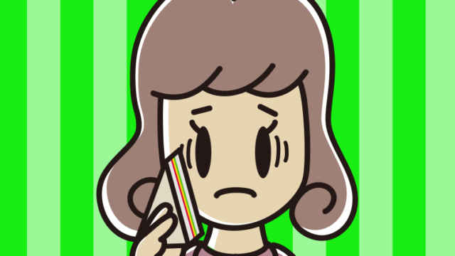 サンドイッチで困る女子大学生のイラスト【色、背景あり】PNG