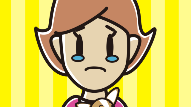 犬を抱いて泣く女性のイラスト【色、背景あり】PNG
