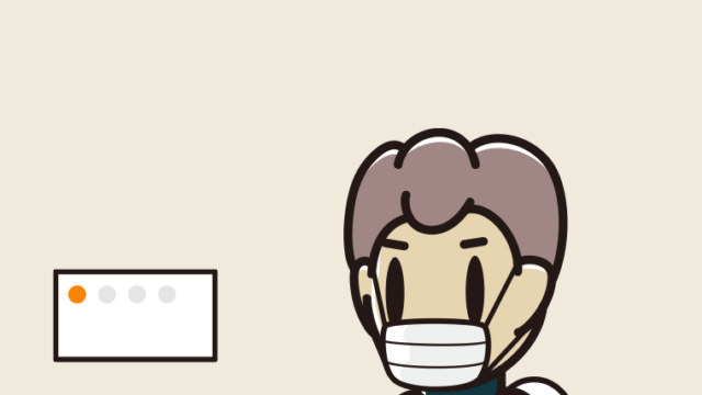 マスクをしてトイレに入る男子中学生のイラスト【色、背景あり】PNG