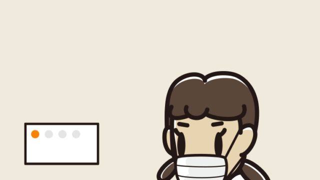 マスクをしてトイレに入る女子中学生のイラスト【色、背景あり】PNG