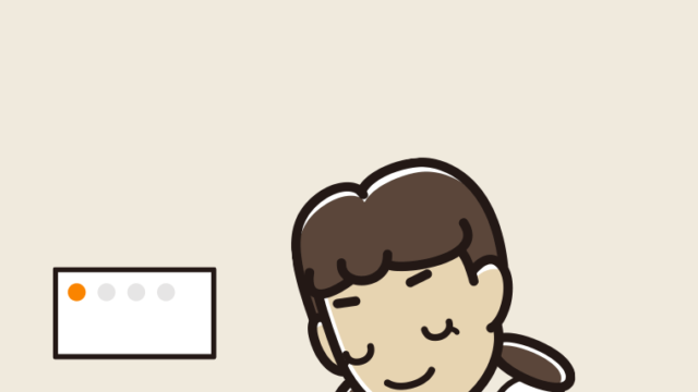 トイレでお辞儀する女子中学生のイラスト【色、背景あり】PNG