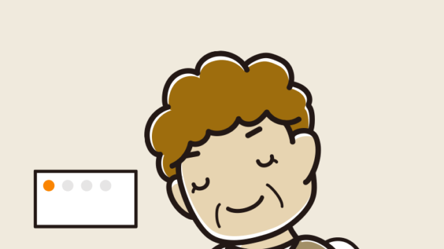 トイレでお辞儀するおばさんのイラスト【色、背景あり】PNG