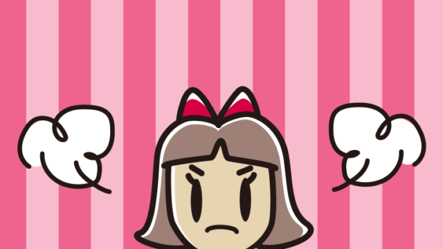 犬を抱いて怒る小学生女子のイラスト【色、背景あり】PNG