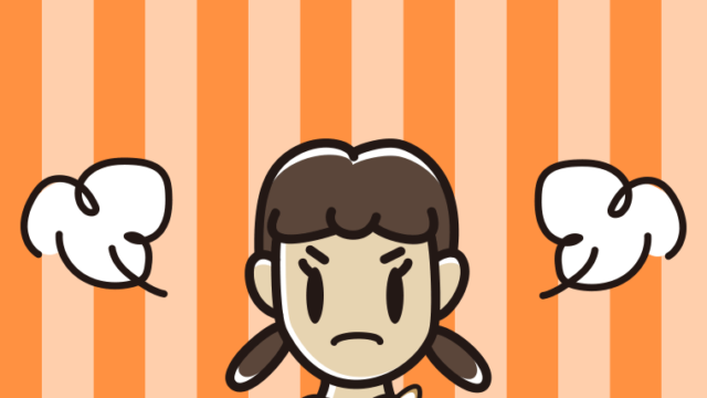 犬を抱いて怒る女子中学生のイラスト【色、背景あり】PNG