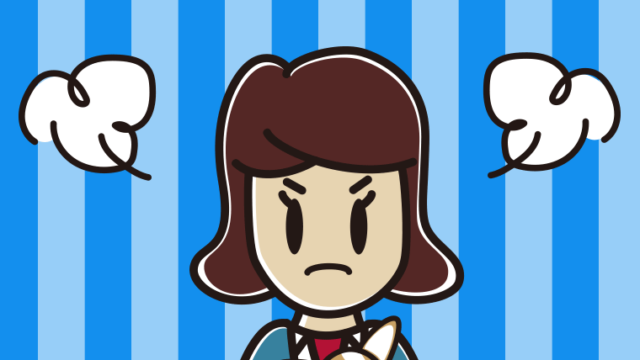 犬を抱いて怒る女子高校生のイラスト【色、背景あり】PNG