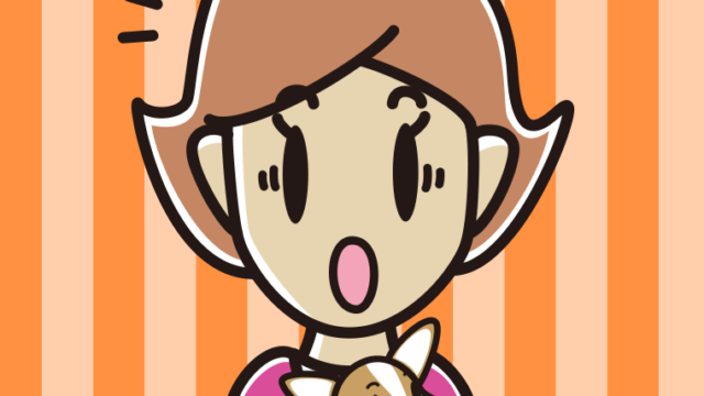 犬を抱いて驚く女性のイラスト【色、背景あり】PNG