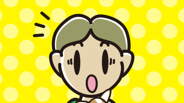 犬を抱いて驚く小学生男子のイラスト【色、背景あり】PNG