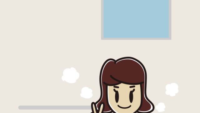 お風呂でピースをする女子高校生のイラスト【色、背景あり】PNG