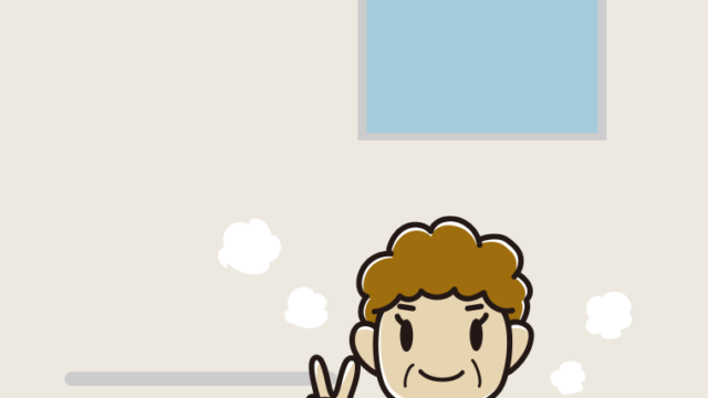 お風呂でピースをするおばさんのイラスト【色、背景あり】PNG