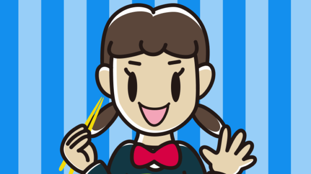 エビフライを食べる女子中学生のイラスト【色、背景あり】PNG