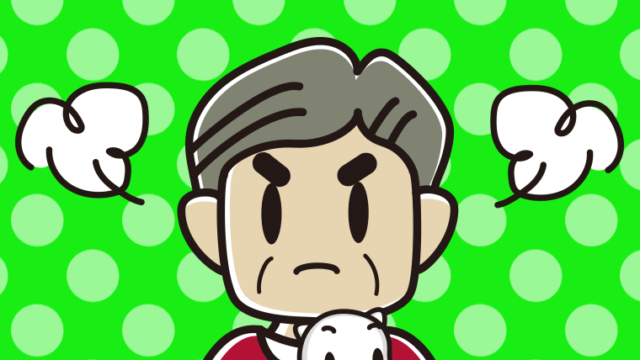 猫を抱いて怒るおじさんのイラスト【色、背景あり】PNG