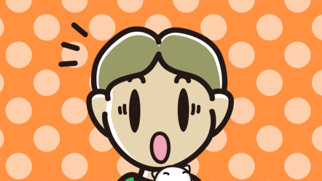 猫を抱いて驚く小学生男子のイラスト【色、背景あり】PNG