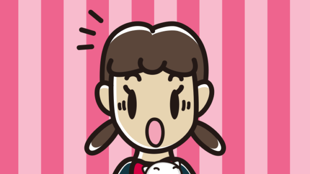 猫を抱いて驚く女子中学生のイラスト【色、背景あり】PNG